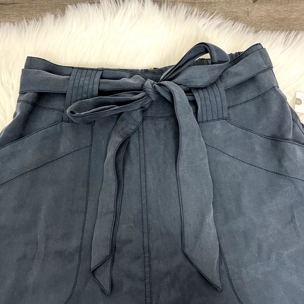 Anthropologie HD in Paris Bryden Tie Belted Skirt Pockets Tencel Lyocell Womens - Picture 6 of 12